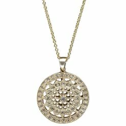 Promo 🥰 EFFY Collection EFFY® Diamond Disc Pendant Necklace (1/4 Ct. T.w.) In 14k White, Rose, Or Yellow Gold 🔥
