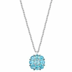 Best reviews of ⭐ EFFY Collection EFFY® Multi-Blue Topaz Flower Cluster 18 Pendant Necklace (16 Ct. T.w.) In Sterling Silver Multi Topaz ✔️
