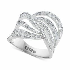 Coupon ⌛ EFFY Collection EFFY® Diamond Wave Ring (3/4 Ct. T.w.) In 14k White Gold 🔥