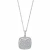 Brand new 🌟 EFFY Collection EFFY® Diamond Halo Cluster 18 Pendant Necklace (7/8 Ct. T.w.) In 14k White Gold 🛒