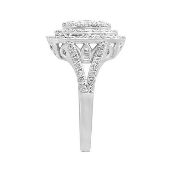 Best reviews of 🔔 EFFY Collection EFFY® Diamond Halo Cluster Ring (1-1/20 Ct. T.w.) In 14k White Gold ⭐ - Image 3