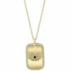 Budget 🎉 EFFY Collection EFFY® White Diamond (1/4 Ct. T.w.) & Black Diamond Accent Evil Eye 🐕 Dog Tag 18 Pendant Necklace In 14k Gold Yellow Gold 😉