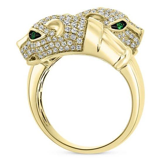 Best Sale ✨ EFFY Collection EFFY® Diamond (7/8 Ct. T.w.) & Emerald Accent Panther Bypass Ring In 14k Gold Yellow Gold 🧨 - Image 5