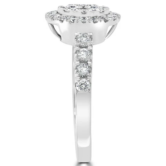 Best reviews of ⭐ EFFY Collection EFFY® Diamond Cluster Halo Ring (7/8 Ct. T.w.) In 14k White Gold 🛒 - Image 4