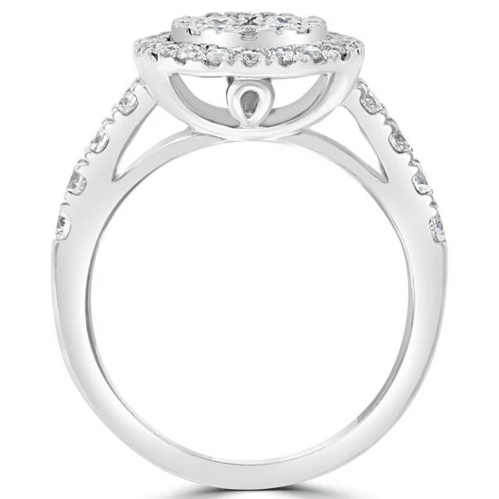 Best reviews of ⭐ EFFY Collection EFFY® Diamond Cluster Halo Ring (7/8 Ct. T.w.) In 14k White Gold 🛒 - Image 5