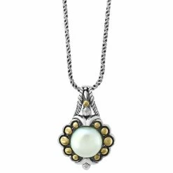 Top 10 🔥 EFFY Collection EFFY® Cultured Freshwater Pearl (9mm) 18 Pendant Necklace In Sterling Silver & 18k Gold 😍