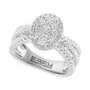 Budget 🥰 EFFY Collection EFFY® Diamond Halo Cluster Ring (7/8 Ct. T.w.) In 14k White Gold 🛒
