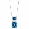 Brand new ⌛ EFFY Collection EFFY® Multi-Topaz (9-3/8 Ct. T.w.) & Diamond (1/10 Ct. T.w.) 18 Pendant Necklace In 14k White Gold Multi Topaz 🛒