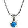 Brand new 🥰 EFFY Collection Balissima By EFFY® Blue Topaz Round Pendant (5-3/4 Ct. T.w.) In 18k Gold And Sterling Silver No Color ⌛