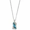 Buy ✨ EFFY Collection EFFY® Blue Topaz 18 Pendant Necklace (3 Ct. T.w.) Sterling Silver & 18k Gold-Plate Multi Color 🎉