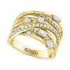 Cheapest ⌛ EFFY Collection EFFY® Diamond Multi-Shape Multirow Crossover Ring (1 Ct. T.w.) In 14k Gold Yellow Gold ⌛