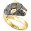 Best deal 🤩 EFFY Collection EFFY® Espresso Diamond (1-1/3 Ct. T.w.) & Emerald Accent Panther Ring In 14k Gold Yellow Gold 🤩