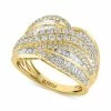 Best Pirce ❤️ EFFY Collection EFFY® Diamond Multirow Statement Ring (1-1/2 Ct. T.w.) In 14k Gold Yellow Gold 🧨