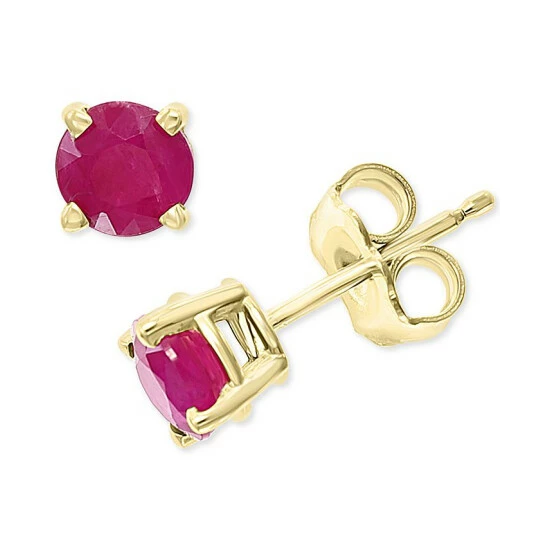 Brand new ❤️ EFFY Collection EFFY® Sapphire Stud Earrings (1-1/8 Ct. T.w. In 14k Gold (Also In Emerald & Ruby) Emerald/gold 🛒