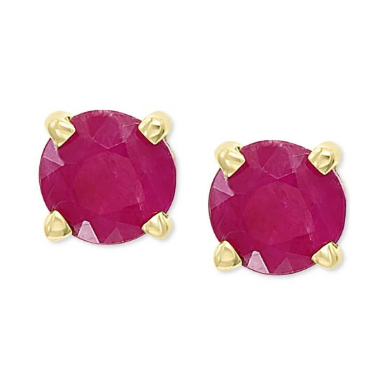 Brand new ❤️ EFFY Collection EFFY® Sapphire Stud Earrings (1-1/8 Ct. T.w. In 14k Gold (Also In Emerald & Ruby) Emerald/gold 🛒 - Image 2