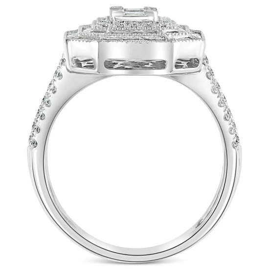 Cheapest 🌟 EFFY Collection EFFY® Diamond Halo Cluster Statement Ring (1-1/8 Ct. T.w.) In 14k White Gold 💯 - Image 5
