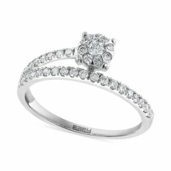 Cheap 🔔 EFFY Collection EFFY® Diamond Statement Ring (3/8 Ct. T.w.) In 14k White Gold 😍