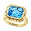Cheap 👏 EFFY Collection EFFY® Blue Topaz Solitaire Statement Ring (8-1/3 Ct. T.w.) In 14k Gold 🔥