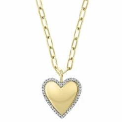 Best reviews of ✔️ EFFY Collection EFFY® Diamond Heart 18 Pendant Necklace (1/4 Ct. T.w.) In 14k Gold Yellow Gold ⌛