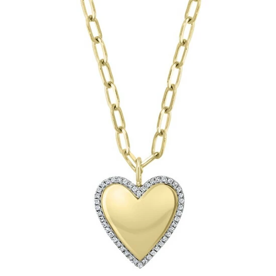 Best reviews of ✔️ EFFY Collection EFFY® Diamond Heart 18 Pendant Necklace (1/4 Ct. T.w.) In 14k Gold Yellow Gold ⌛