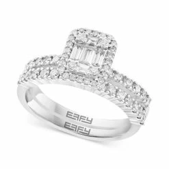 Buy 😍 EFFY Collection EFFY® Diamond Cluster Bridal Set (1 Ct. T.w.) In 14k White Gold 😀