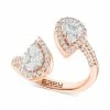 Best reviews of 🥰 EFFY Collection EFFY® Diamond Multi-Cut Halo Cluster Bypass Ring (1-1/6 Ct. T.w.) In 14k Rose Gold 👍