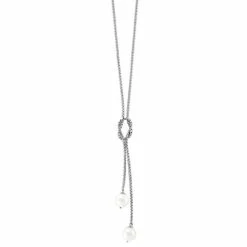 Deals 👏 EFFY Collection EFFY® Cultured Freshwater Pearl (10mm) 27 Lariat Necklace In Sterling Silver ⌛