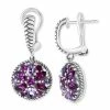 Outlet ❤️ EFFY Collection EFFY® Amethyst (1-1/2 Ct. T.w.) & Rhodolite (3-1/2 Ct. T.w.) Cluster Drop Earrings In Sterling Silver 🎉