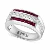 Cheapest 💯 EFFY Collection EFFY® Men's Ruby (1-3/8 Ct. T.w.) & White Sapphire (1-1/3 Ct. T.w.) Ring In Sterling Silver 😉