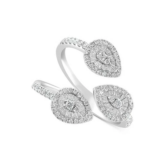Buy 👏 EFFY Collection EFFY® Diamond Triple Baguette Cluster Statement Ring (5/8 Ct. T.w.) In 14k White Gold 😀 - Image 2