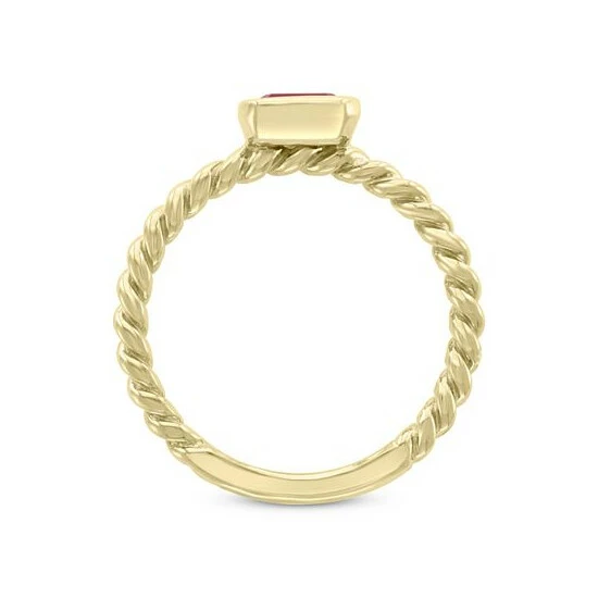 Buy 🔔 EFFY Collection EFFY® Ruby (5/8 Ct. T.w.) Ring In 14k Yellow Gold (Also Available In Emerald) ⌛ - Image 3