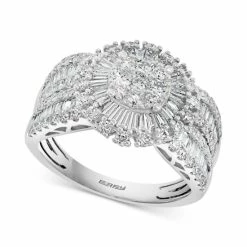 Brand new ❤️ EFFY Collection EFFY® Diamond Baguette Cluster Statement Ring (1-1/2 Ct. T.w.) In 14k White Gold ⌛