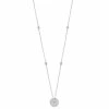 Cheapest 🌟 EFFY Collection EFFY® HEMATIAN Diamond Multi-Cut Halo Cluster 16 Pendant Necklace (3/4 Ct. T.w.) In 18k White Gold 🎉