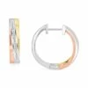 Coupon 🎉 EFFY Collection EFFY® Diamond Baguette Small Hoop Earrings (1/3 Ct. T.w.) In 14k Tricolor Gold, 0.625 Two Toned 🔥
