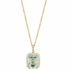 Flash Sale ✔️ EFFY Collection EFFY® Aquamarine (3-7/8 Ct. T.w.) & Diamond (1/2 Ct. T.w.) 18 Pendant Necklace In 14k Gold 😀