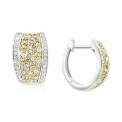 Best reviews of 🧨 EFFY Collection EFFY® Multicolor Diamond (7/8 Ct. T.w.) & White Diamond (1/4 Ct. T.w.) Hoop Earrings In 14k Two-Tone Gold 🎉
