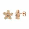 Discount 👏 EFFY Collection EFFY® Opal (1-7/8 Ct. T.w.) & Diamond (1/20 Ct. T.w.) Flower Stud Earrings In 14k Rose Gold ❤️