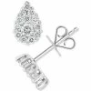 Flash Sale ⌛ EFFY Collection EFFY® HEMATIAN Diamond Teardrop Cluster Stud Earrings (5/8 Ct. T.w.) In 18k White Gold 👍