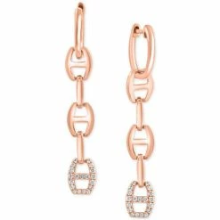 Best reviews of 😉 EFFY Collection EFFY® Diamond Open Link Drop Earrings (1/5 Ct. T.w.) In 14k Rose Gold 👍