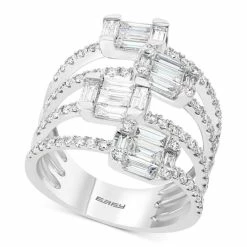 Cheapest 😉 EFFY Collection EFFY® HEMATIAN Diamond Multi-Row Baguette Statement Ring (1-5/8 Ct. T.w.) In 18k White Gold 🧨