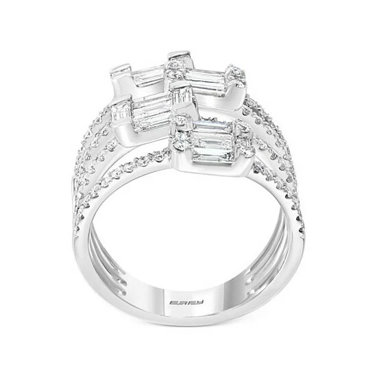 Cheapest 😉 EFFY Collection EFFY® HEMATIAN Diamond Multi-Row Baguette Statement Ring (1-5/8 Ct. T.w.) In 18k White Gold 🧨 - Image 2