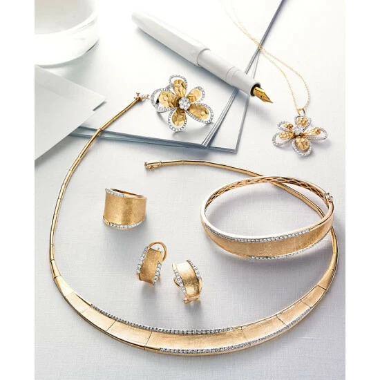 Best Pirce 🔔 EFFY Collection EFFY® Diamond Border 16 Collar Necklace (9/10 Ct. T.w.) In 14k Gold Yellow Gold 👏 - Image 4