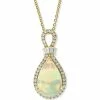 Wholesale 🔥 EFFY Collection EFFY® Opal (3-3/8 Ct. T.w.) & Diamond (1/3 Ct. T.w.) 18Pendant Necklace In 14k Rose Gold 🔔