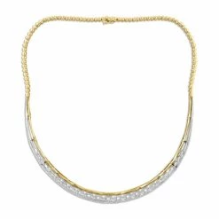 Budget 👍 EFFY Collection EFFY® Diamond 18 Statement Necklace (1-1/6 Ct. T.w.) In 14k White And Yellow Gold Two Tone ❤️