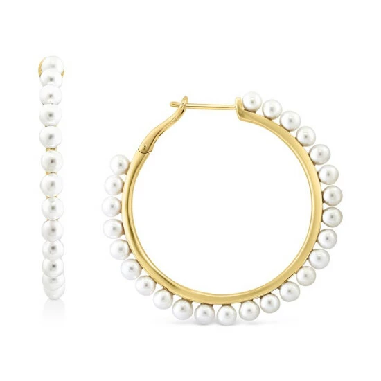 Best reviews of 💯 EFFY Collection EFFY® Cultured Freshwater Pearl (4mm) Hoop Earrings In 14k Gold 14k Yellow Gold 😉