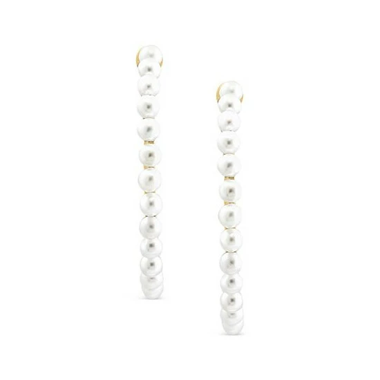 Best reviews of 💯 EFFY Collection EFFY® Cultured Freshwater Pearl (4mm) Hoop Earrings In 14k Gold 14k Yellow Gold 😉 - Image 3