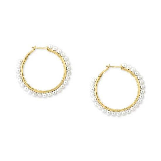 Best reviews of 💯 EFFY Collection EFFY® Cultured Freshwater Pearl (4mm) Hoop Earrings In 14k Gold 14k Yellow Gold 😉 - Image 4