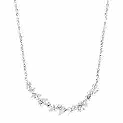 Wholesale 🧨 EFFY Collection EFFY® Diamond Multi-Cut 18 Collar Necklace (1-1/8 Ct. T.w.) In 14k White Gold 👍