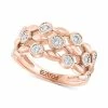 Best Sale 👍 EFFY Collection EFFY® Diamond Bezel Openwork Ring (1/4 Ct. T.w.) In 14k Rose Gold 👍