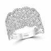 Promo 👍 EFFY Collection EFFY® Diamond Scalloped Edge Statement Ring (1-1/2 Ct. T.w.) In 14k White Gold 🛒